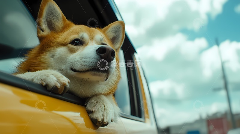 高清大图下载【趣麦麦图】犬趣车窗风景摄影
