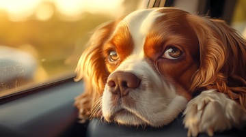 萌宠狗车内表情特写摄影