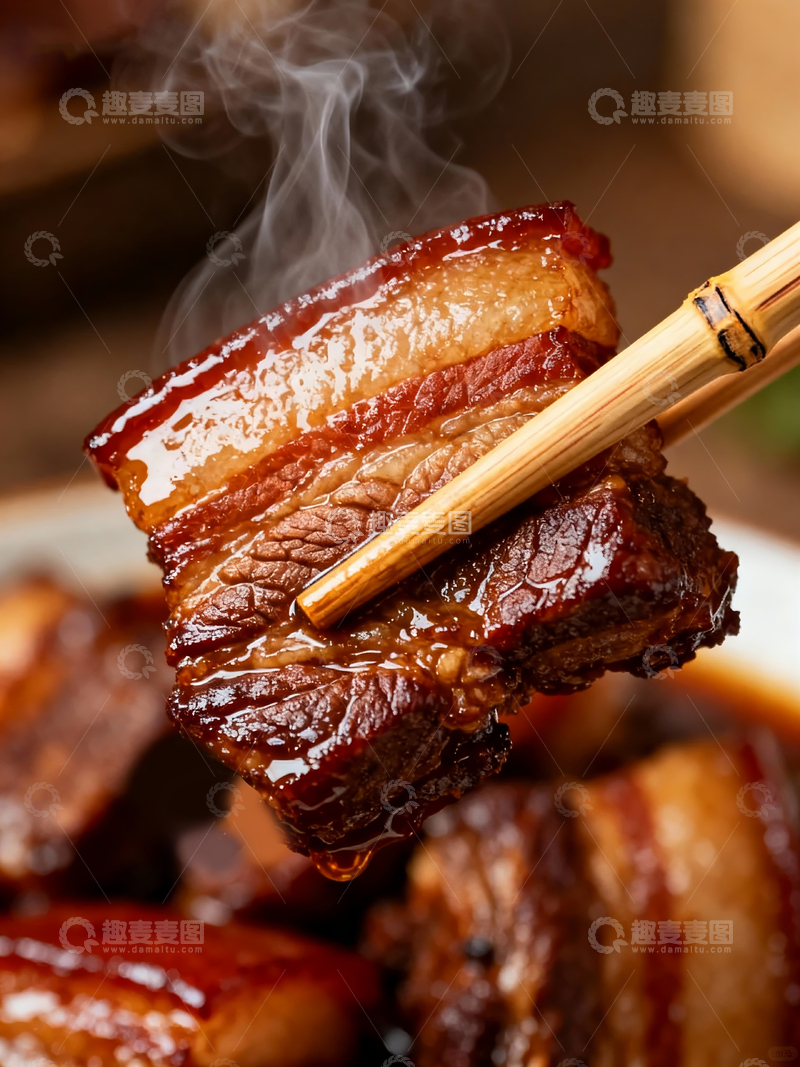 源文件下载【趣麦麦图】红烧肉特写4