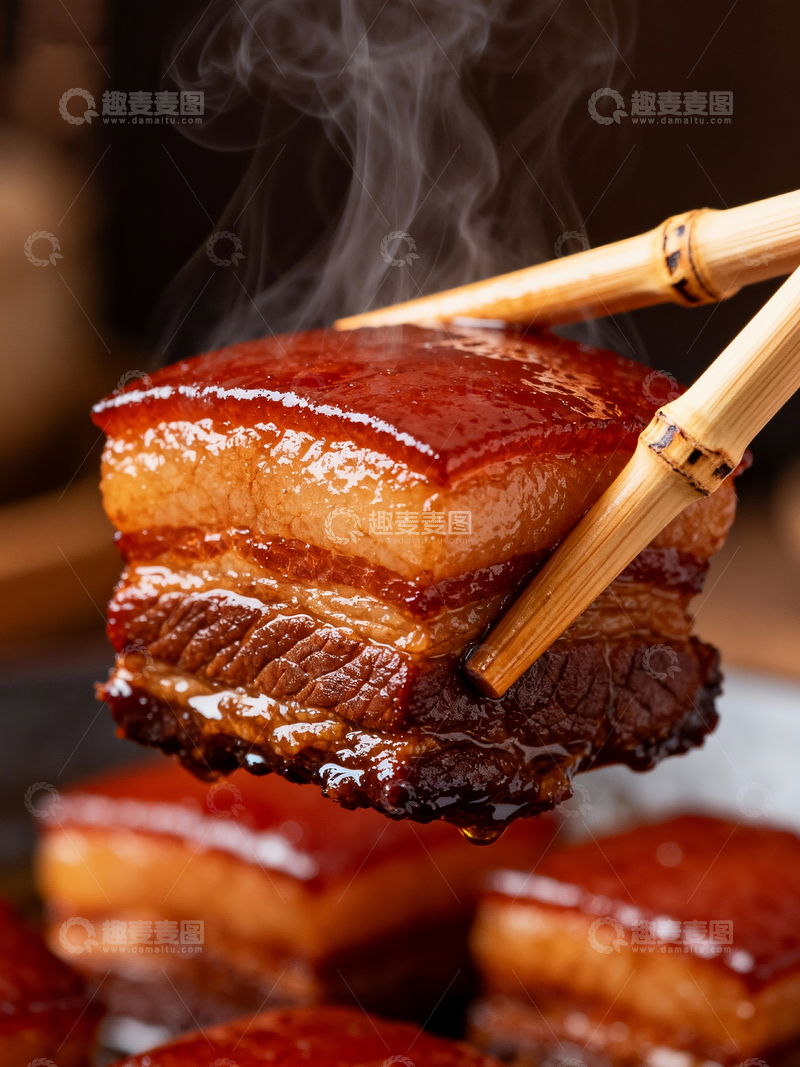 源文件下载【趣麦麦图】红烧肉特写1