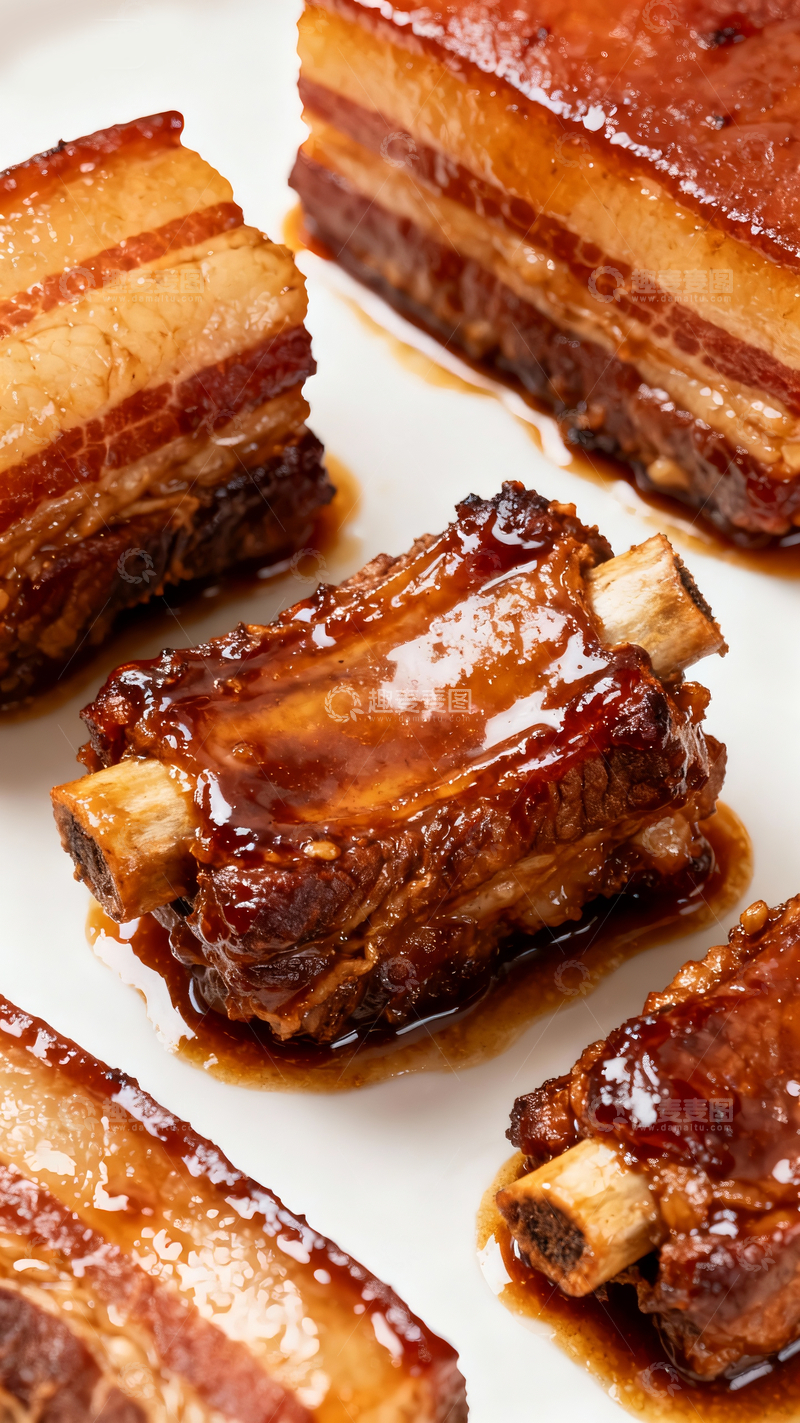 源文件下载【趣麦麦图】红烧排骨和五花肉1