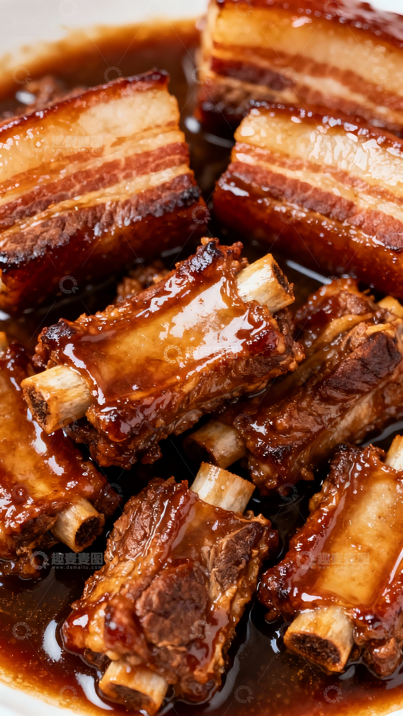 源文件下载【趣麦麦图】红烧排骨和五花肉6