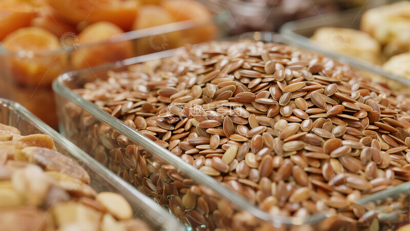 高清大图下载【趣麦麦图】亚麻籽  棕亮  拌食  