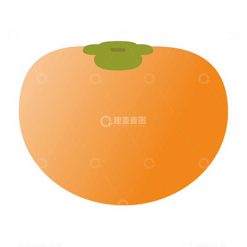 源文件下载【趣麦麦图】简约风柿子水果插画矢量设计元素