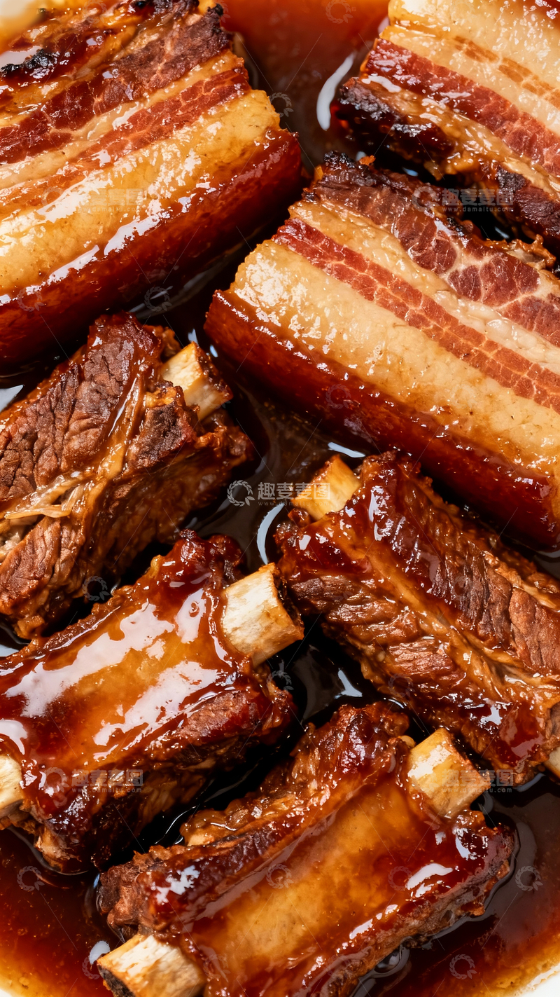 源文件下载【趣麦麦图】红烧排骨和五花肉5