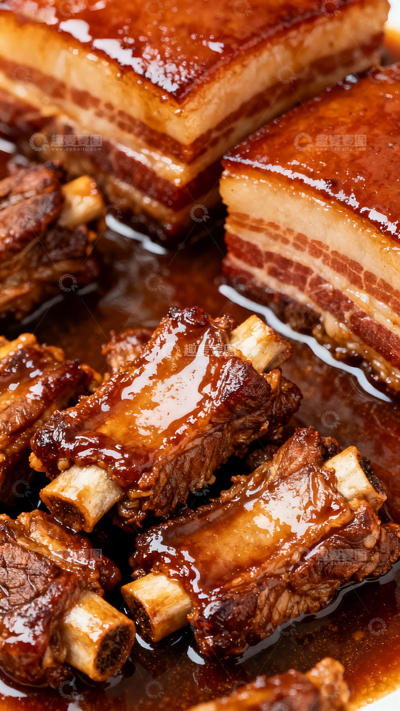 源文件下载【趣麦麦图】红烧排骨和五花肉8