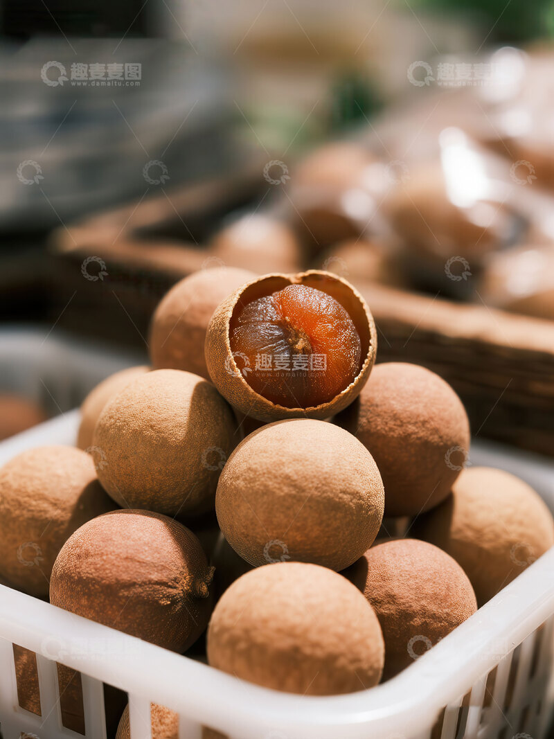 高清大图下载【趣麦麦图】桂圆干  褐亮  果核 