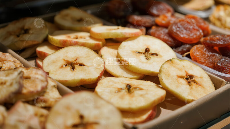 高清大图下载【趣麦麦图】-苹果干  脆片  褐黄  