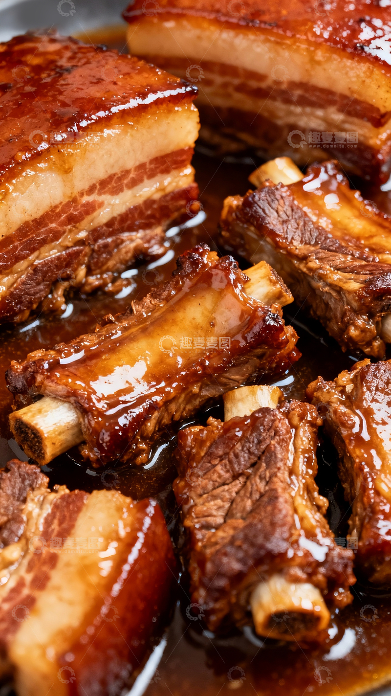 源文件下载【趣麦麦图】红烧排骨和五花肉4