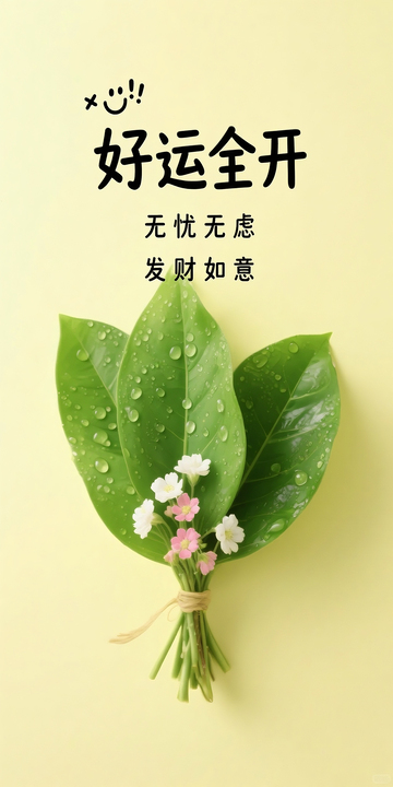 好运全开 柚子叶