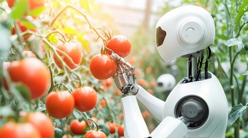 智能农业机器人采摘番茄场景