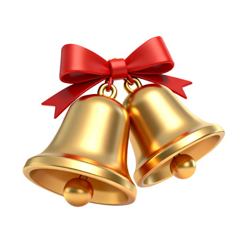 金色圣诞铃铛装饰素材