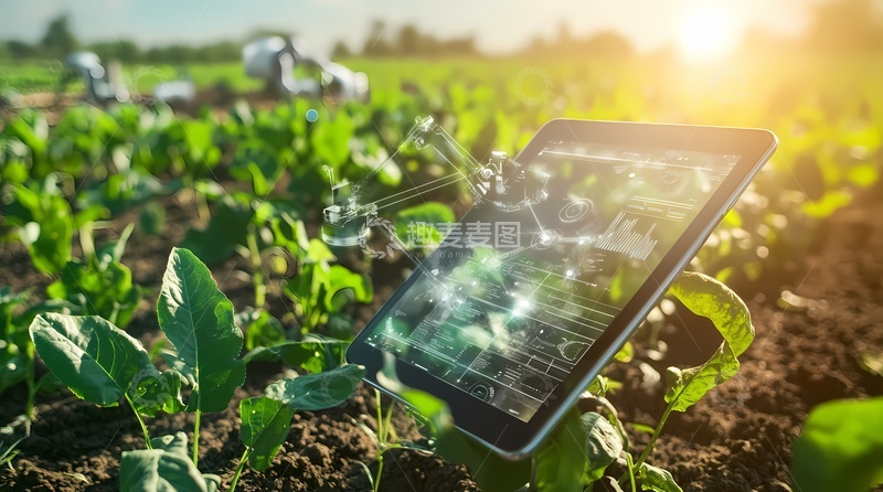 高清大图下载【趣麦麦图】智能农业田间科技应用