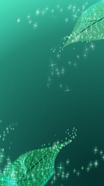 星光闪耀梦幻绿叶背景