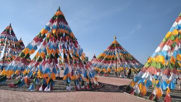 五彩经幡藏传佛教景观