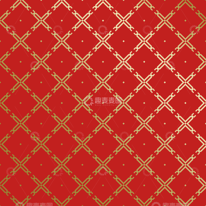 源文件下载【趣麦麦图】-红金中式喜庆花纹背景196
