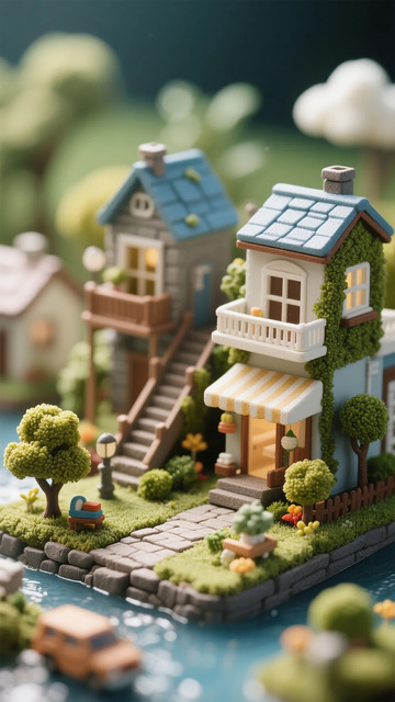 微缩模型小镇风景