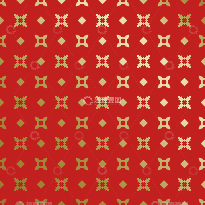 源文件下载【趣麦麦图】-红金中式喜庆花纹背景197