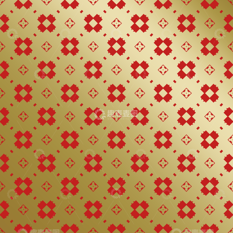 源文件下载【趣麦麦图】红金中式喜庆花纹背景190