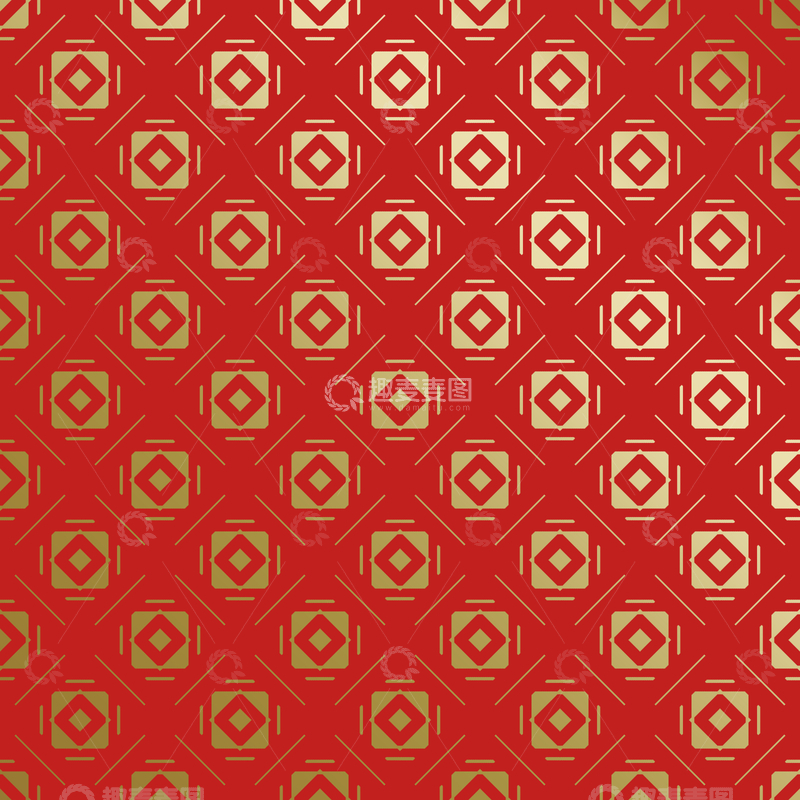 源文件下载【趣麦麦图】红金中式喜庆花纹背景236