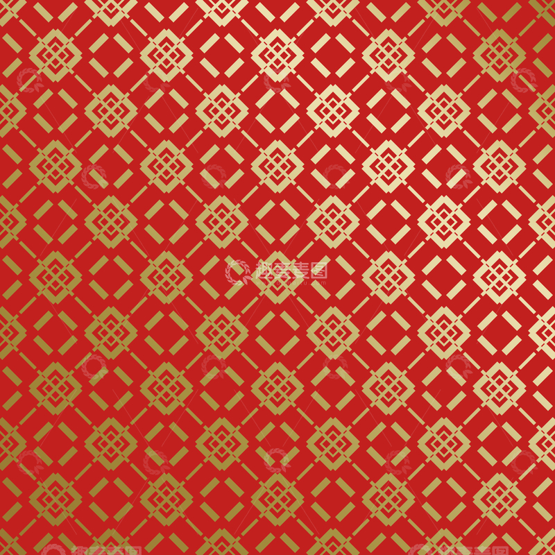 源文件下载【趣麦麦图】-红金中式喜庆花纹背景234