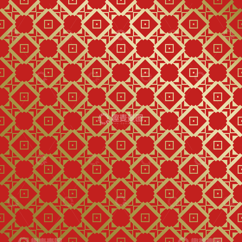 源文件下载【趣麦麦图】红金中式喜庆花纹背景237