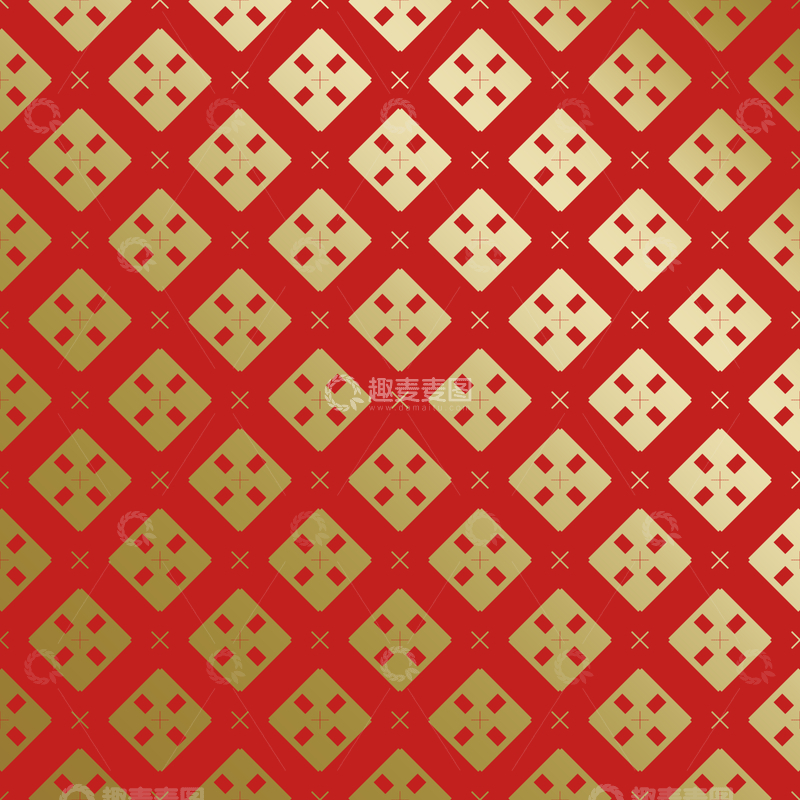 源文件下载【趣麦麦图】红金中式喜庆花纹背景235