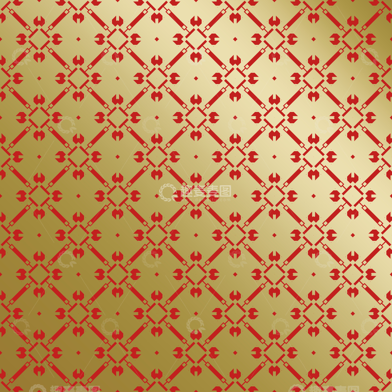 源文件下载【趣麦麦图】-红金中式喜庆花纹背景232