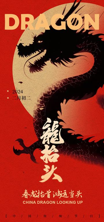 中国龙年海报设计