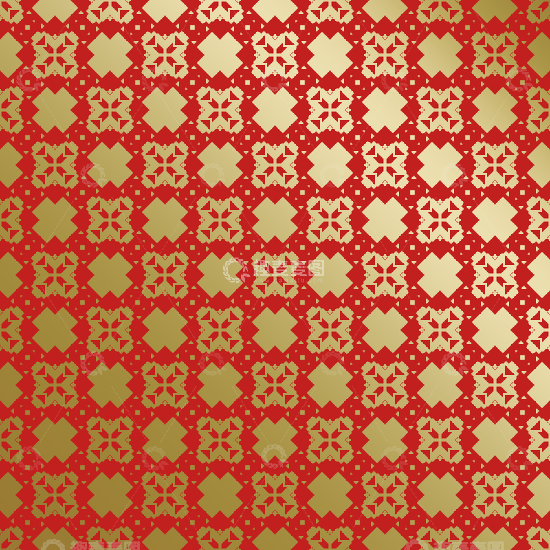 源文件下载【趣麦麦图】红金中式喜庆花纹背景222