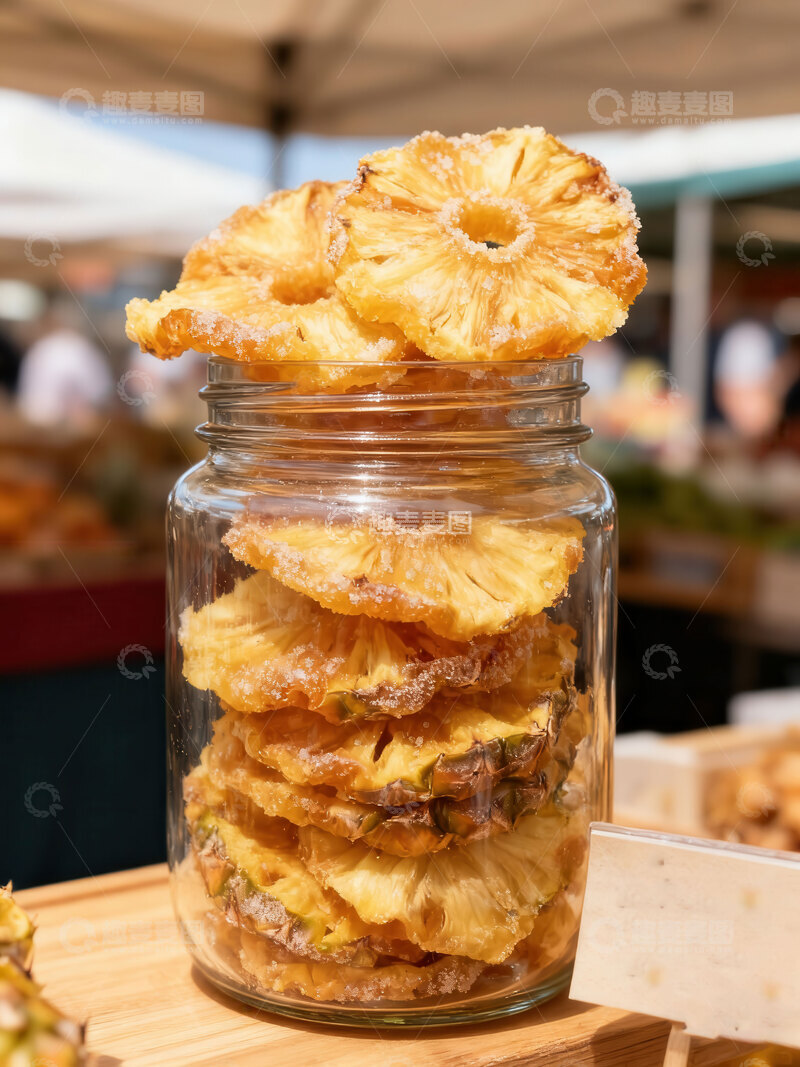 高清大图下载【趣麦麦图】菠萝片  蜜渍  厚片 