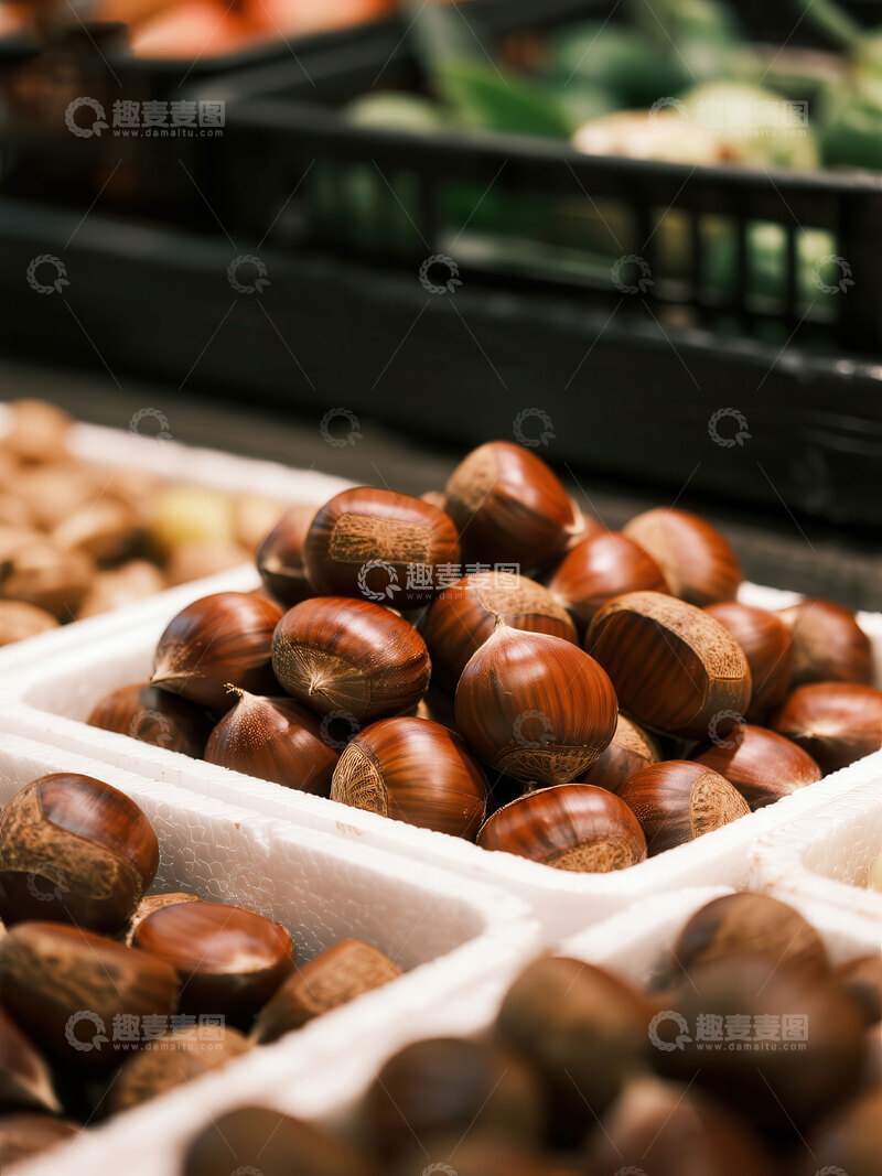 高清大图下载【趣麦麦图】板栗  糯甜   果仁  