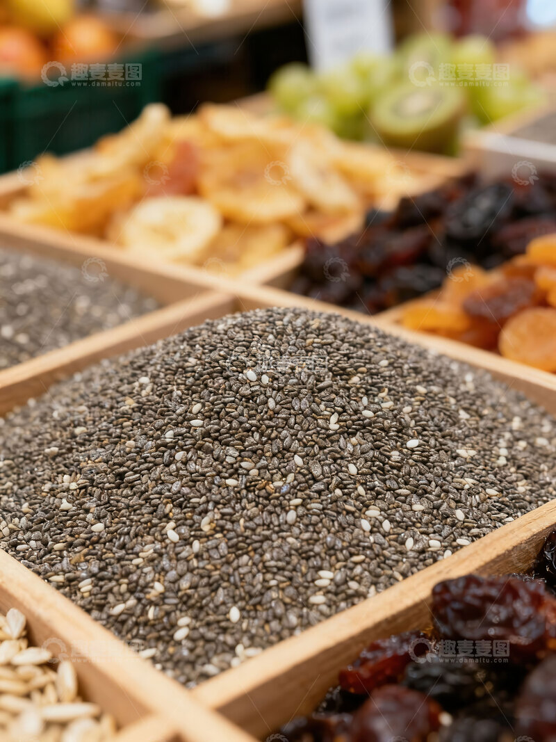 高清大图下载【趣麦麦图】奇亚籽  纤小  乌发  