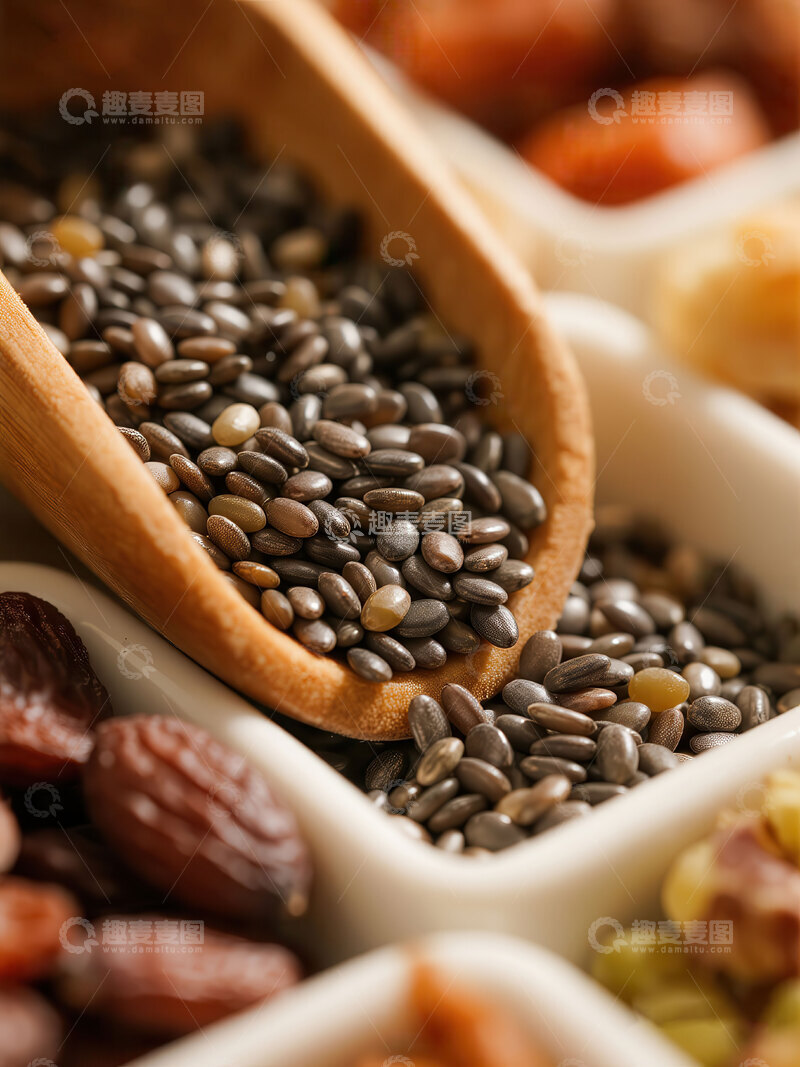 高清大图下载【趣麦麦图】奇亚籽  纤小  健康 