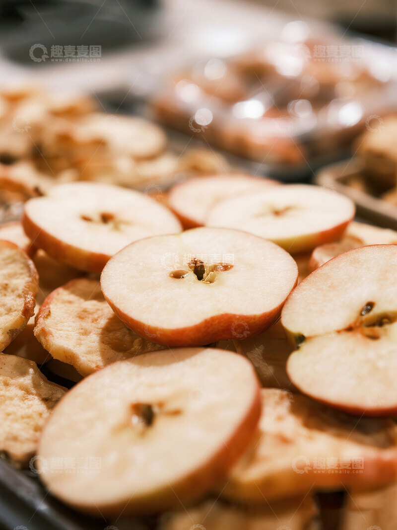高清大图下载【趣麦麦图】苹果片  脆片  润肺 