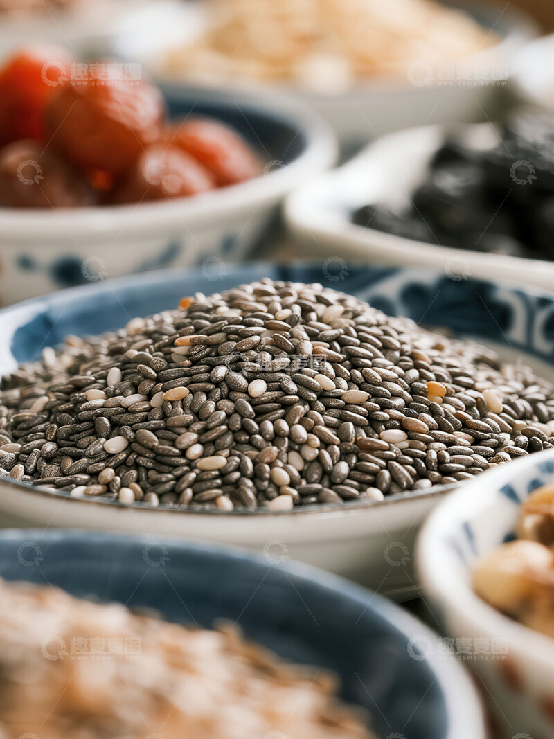 高清大图下载【趣麦麦图】奇亚籽  纤小  消食