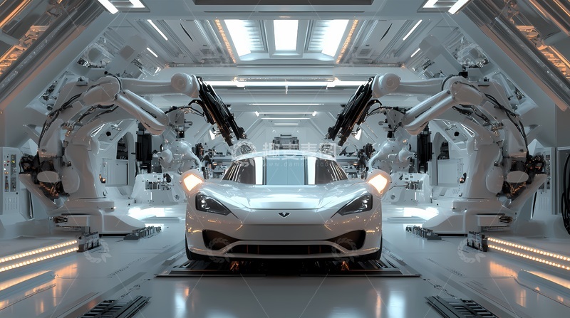 高清大图下载【趣麦麦图】未来感汽车制造场景