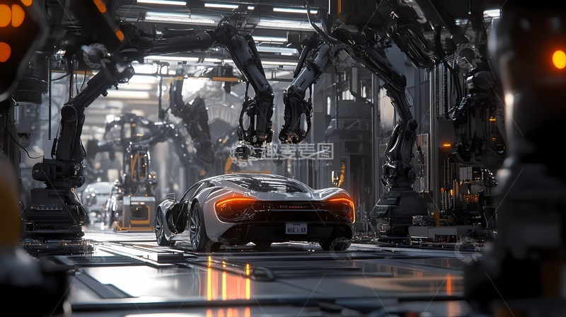 高清大图下载【趣麦麦图】未来感汽车制造工业场景