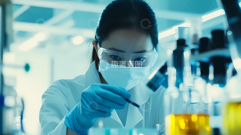 高清大图下载【趣麦麦图】实验室女科学家工作场景