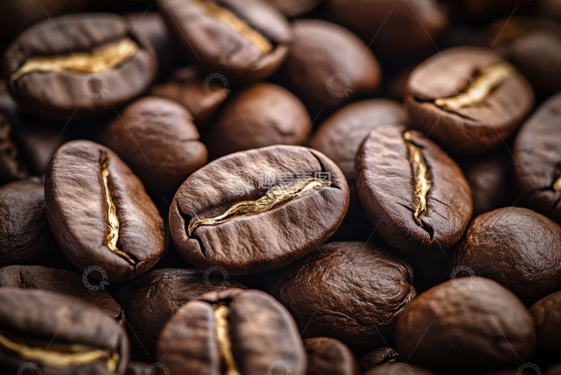 高清大图下载【趣麦麦图】一堆咖啡豆特写摄影