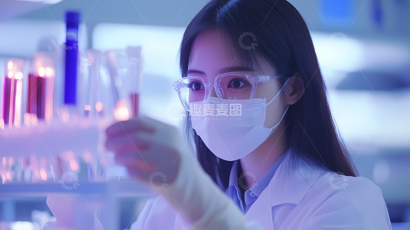 高清大图下载【趣麦麦图】实验室女科学家研究场景