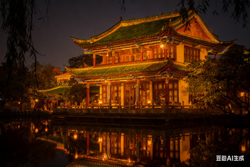 古典建筑夜景风光摄影