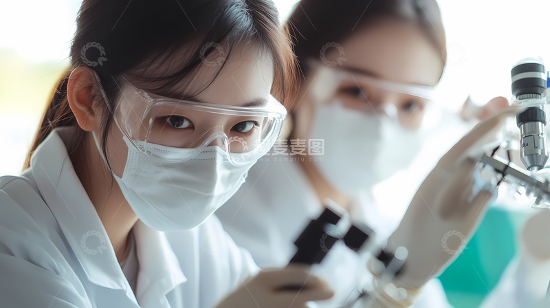 高清大图下载【趣麦麦图】实验室科研工作者工作医疗场景