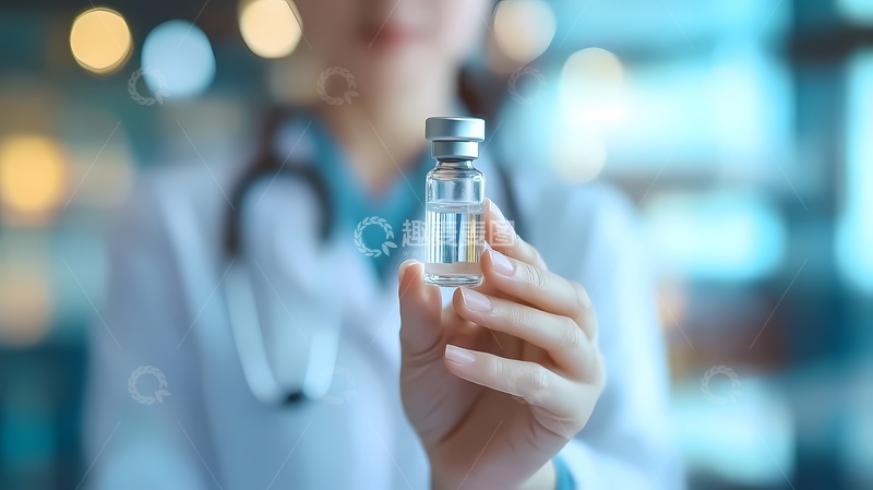 高清大图下载【趣麦麦图】医生手持疫苗瓶特写