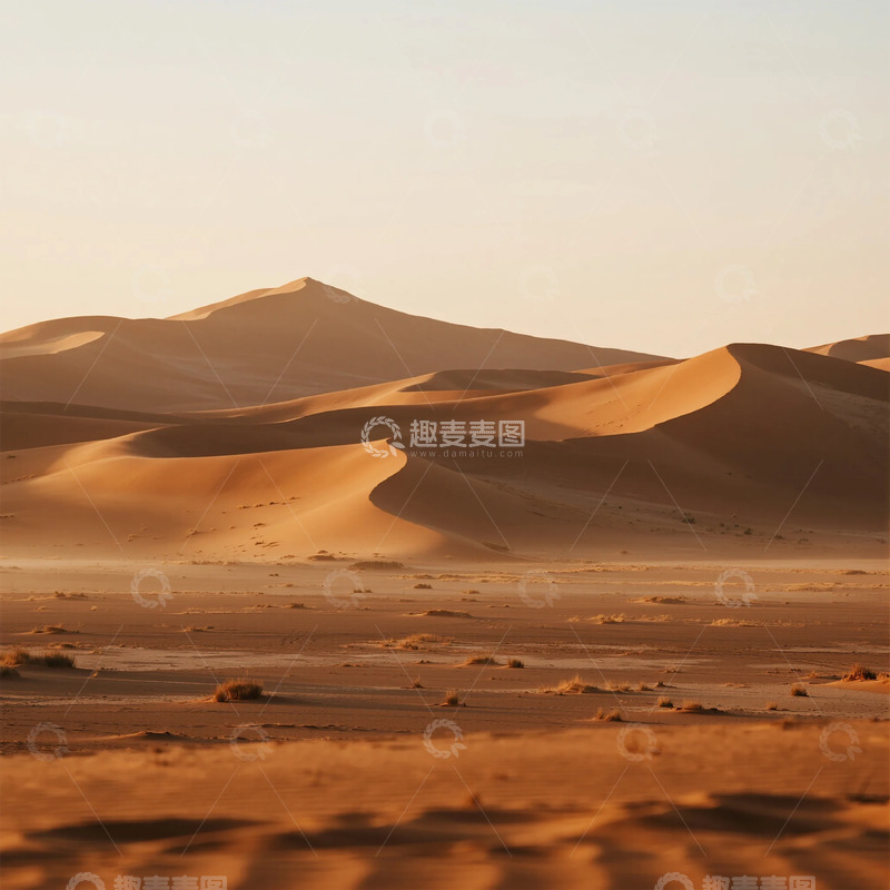 高清大图下载【趣麦麦图】沙漠黄昏沙丘风光摄影