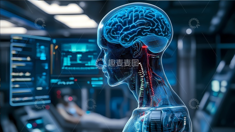 高清大图下载【趣麦麦图】未来科技大脑图像科幻场景