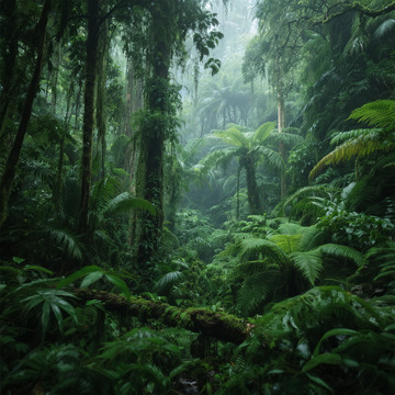 热带雨林绿意盎然