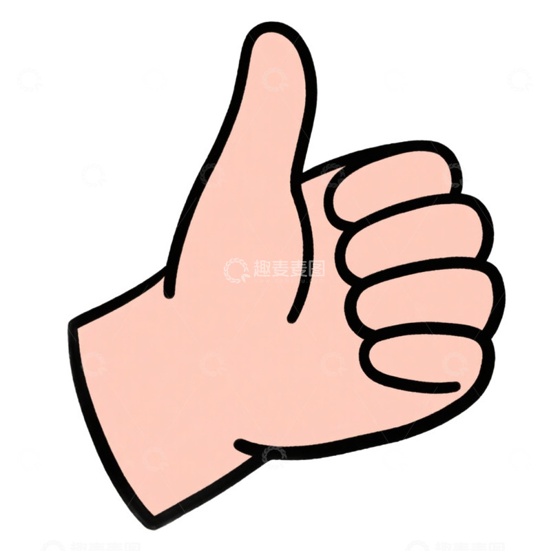 高清大图下载【趣麦麦图】-手绘卡通手部点赞免抠元素