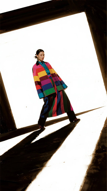 光影时尚色彩外套摄影