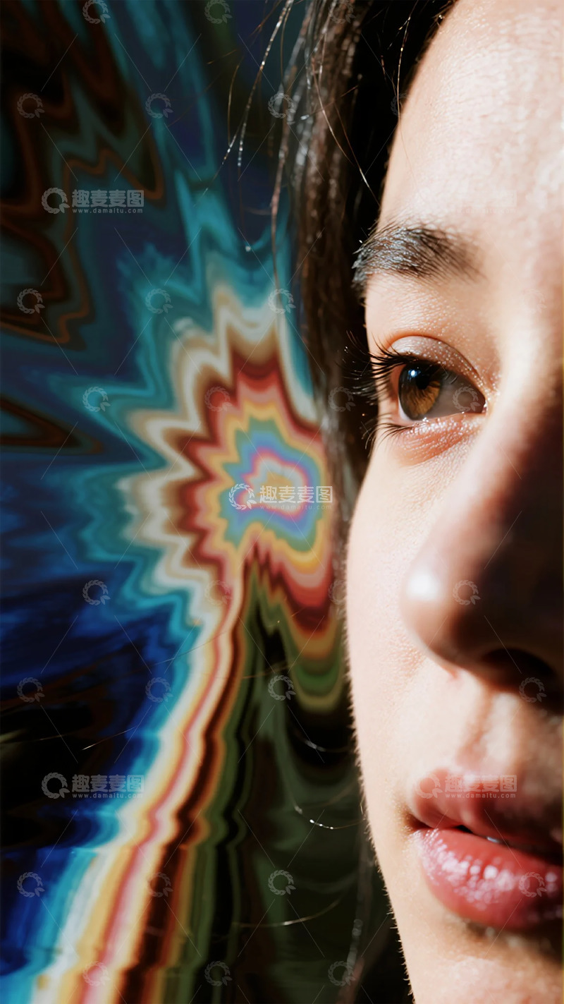 高清大图下载【趣麦麦图】梦幻人像与抽象艺术结合